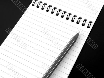 notepad with pen 1