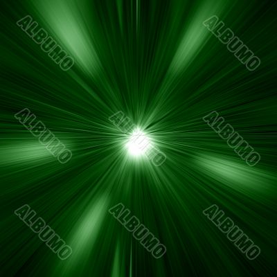 Green Warp Abstract