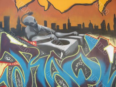 Graffiti - the disc jockey