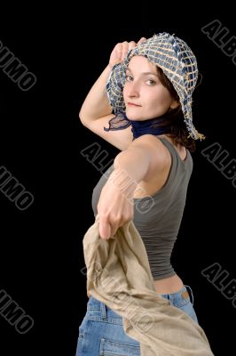 woman in hat