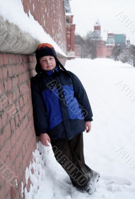 Portrait near the Kremlin wall.