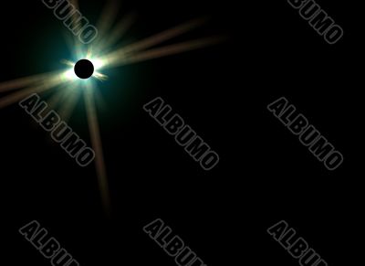 eclipse with lens flare