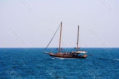 Catamaran in the sea Catamaran in the sea