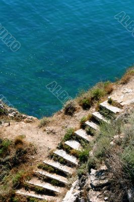 Stairs and the sea