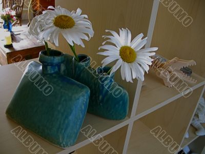 Cheerful Daisies in Ceramic Vases