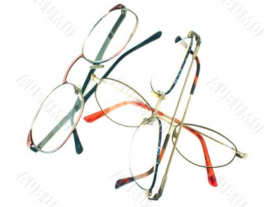 glasses heap - isolated