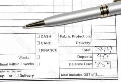 Pen On Invoice Pen On Invoice