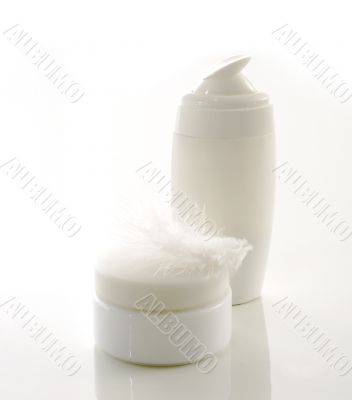 Blank Facial skin cream bottles