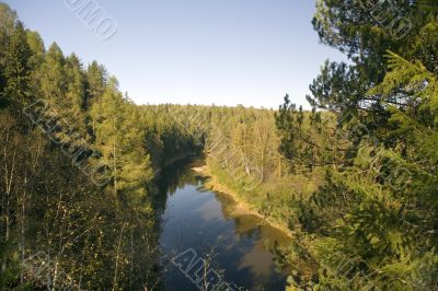 National reserve  Deer Streams The river Serga