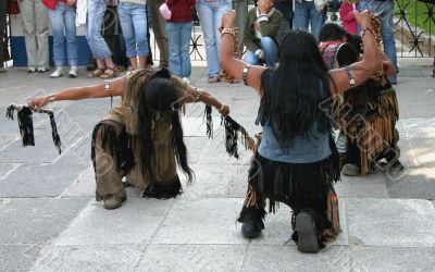 indians doing a ritual dance