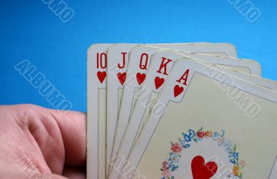 hand and Royal Flush