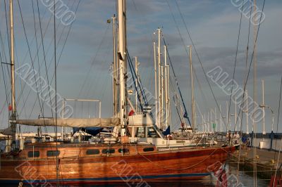 sail-boats in the marina