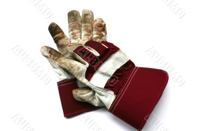Used gardening / work gloves