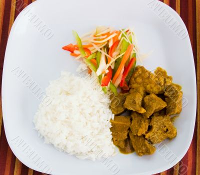 Goat Curry with Rice - Caribbean Style Goat Curry with Rice - Caribbean Style