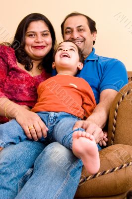 East Indian Couple with their son