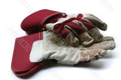 Used gardening / work gloves