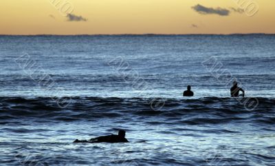 Surfers Paddling Out Surfers Paddling Out