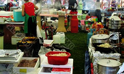 Catering in a busy Thai kitchen