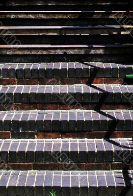 Stairs with zig zag shadow