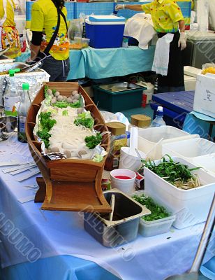 catering in busy thai kitchen