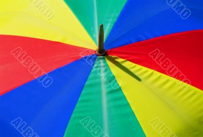 close up of colourful umbrella
