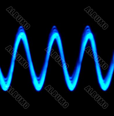 Blue sine wave