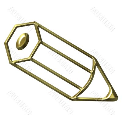 3D Golden Pencil