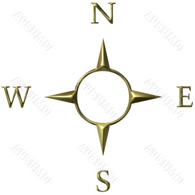 3D Golden Compass