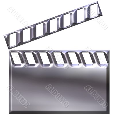 3D Silver Clap Board