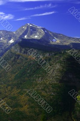 Autumn poplars, mountain valleys &amp; ridges