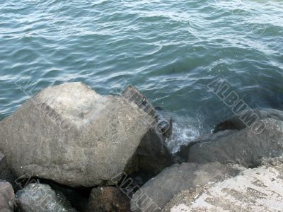 Big stones and a sea