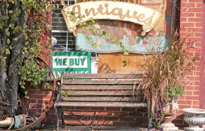 Bench at Antique Store