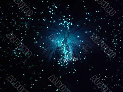 Blue fibre optic starburst