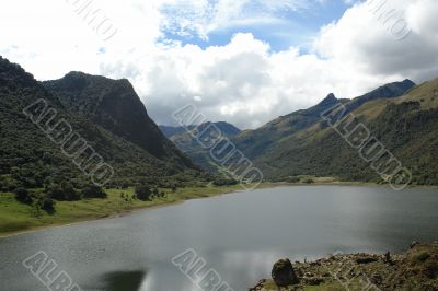 view on the mountain lake view on the mountain lake