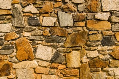 Rust Colored Stone Wall