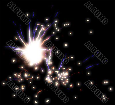 abstract firework glow