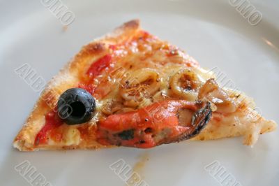 Seafood pizza