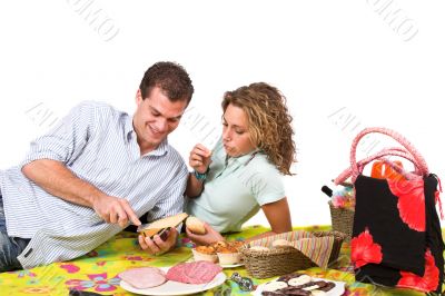 Romantic picnic in the park