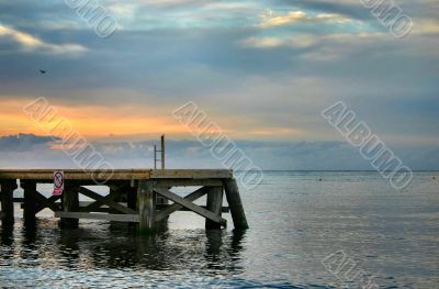 pier in sunset