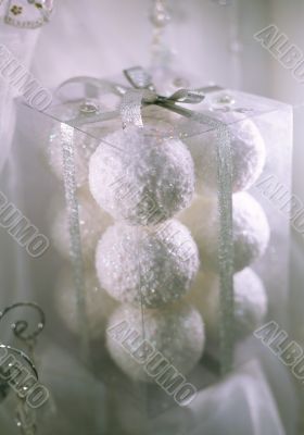 White christmas balls
