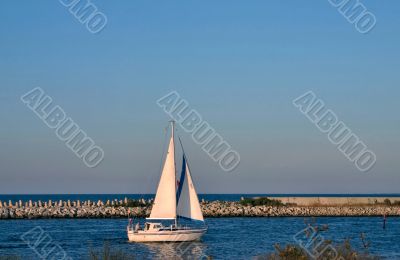 sailboat on the sea