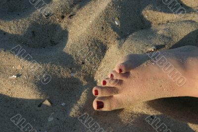 foot in the sand