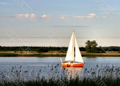 sailboat on a lake