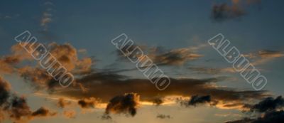 incredible evening sky panorama