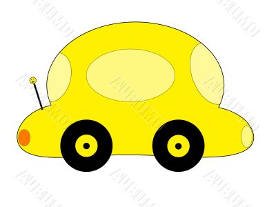 Yellow Cartoon Car