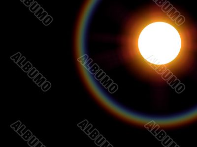Sun with spectral bow ring