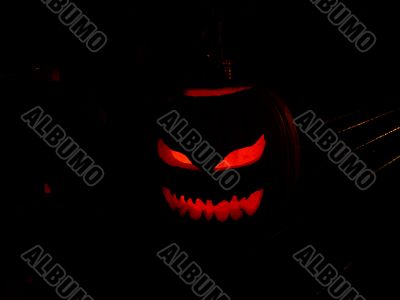 Carved Spooky Pumpkin, Halloween