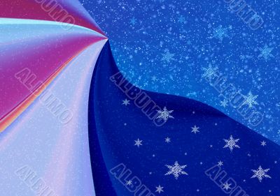 Multicolor background with snowflakes