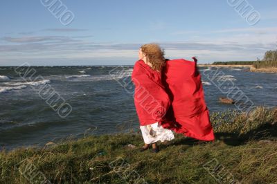 windy  young lady