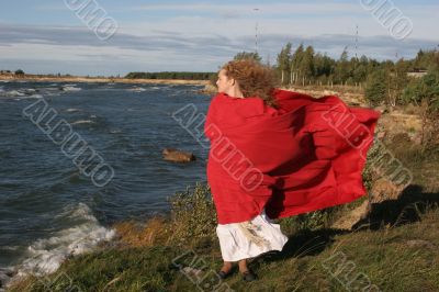 windy  young lady